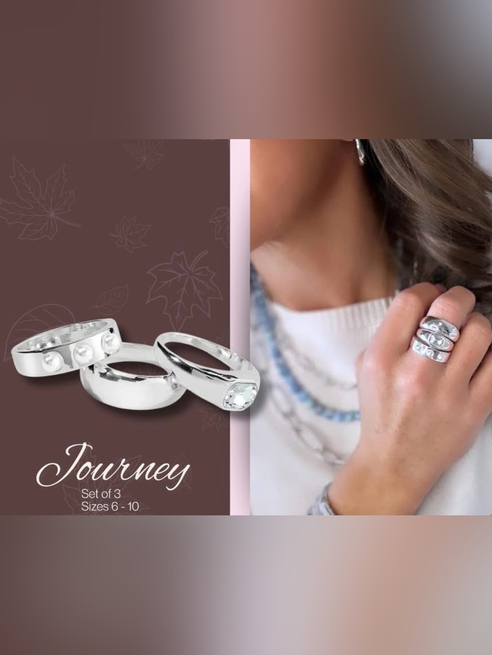Park Lane “Journey” Rings! Set of 3! Size 10! NWOT!